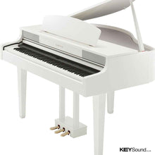 Load image into Gallery viewer, Yamaha Clavinova CLP-465GP in polished glossy white + stool. stock number 22080