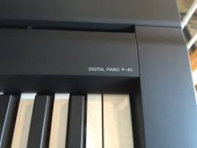 Load image into Gallery viewer, Yamaha P-45 88 Key Weighted Graded Hammer Action Piano + X stand + pedal