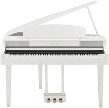 Load image into Gallery viewer, Yamaha Clavinova CLP-465GP in polished glossy white + stool. stock number 22080
