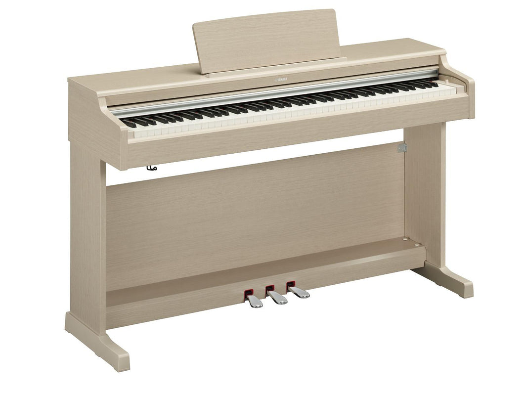 Yamaha Arius YDP-165 digital piano and stool in white ash finish stock #24468