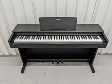 Load image into Gallery viewer, Yamaha Arius YDP-144 digital piano and stool in satin black finish stock #24146
