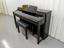Load image into Gallery viewer, YAMAHA CLAVINOVA CLP-370PE DIGITAL PIANO + STOOL IN GLOSSY BLACK stock nr 23186
