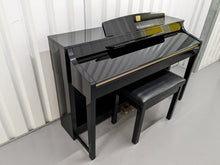 Load image into Gallery viewer, YAMAHA CLAVINOVA CLP-370PE DIGITAL PIANO + STOOL IN GLOSSY BLACK stock nr 23186
