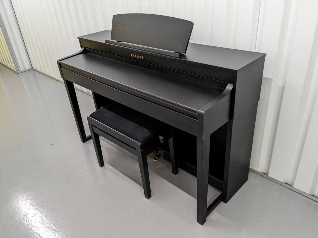Yamaha Clavinova CLP-440 Digital Piano and stool in satin black stock no 23189