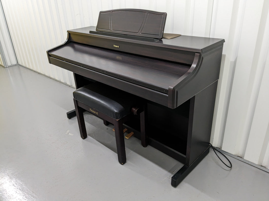 Roland HP-7e professional high specs Digital Piano with stool stock # 23201