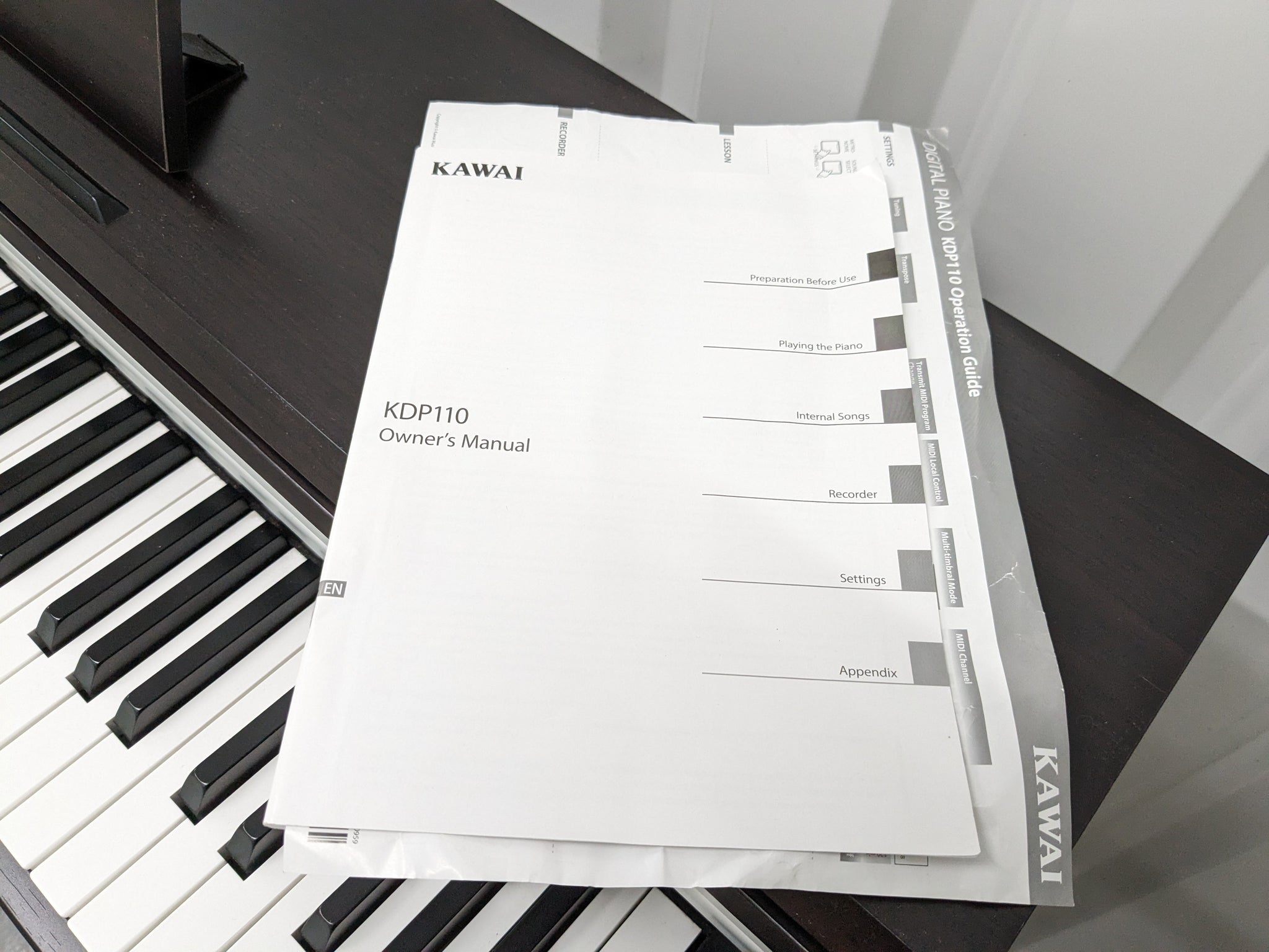 Kawai KDP110 digital piano in rosewood finish stock number 23225