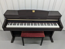 Load image into Gallery viewer, Yamaha Clavinova CLP-340 digital piano and stool in dark Rosewood stock number 23228
