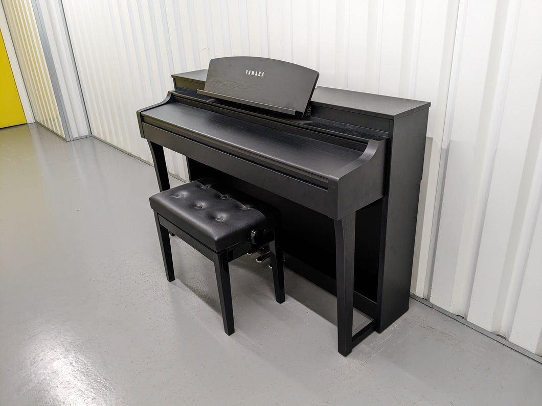 Yamaha Clavinova CSP-170 Digital Smart Piano satin black + stool stock # 23232