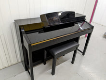 Load image into Gallery viewer, YAMAHA CLAVINOVA CLP-370PE DIGITAL PIANO + STOOL IN GLOSSY BLACK stock nr 23250
