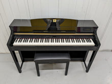 Load image into Gallery viewer, YAMAHA CLAVINOVA CLP-370PE DIGITAL PIANO + STOOL IN GLOSSY BLACK stock nr 23250
