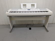 Load image into Gallery viewer, Yamaha DGX-660 in white 88 Key Weighted Keys Portable Grand, stand stock # 23249
