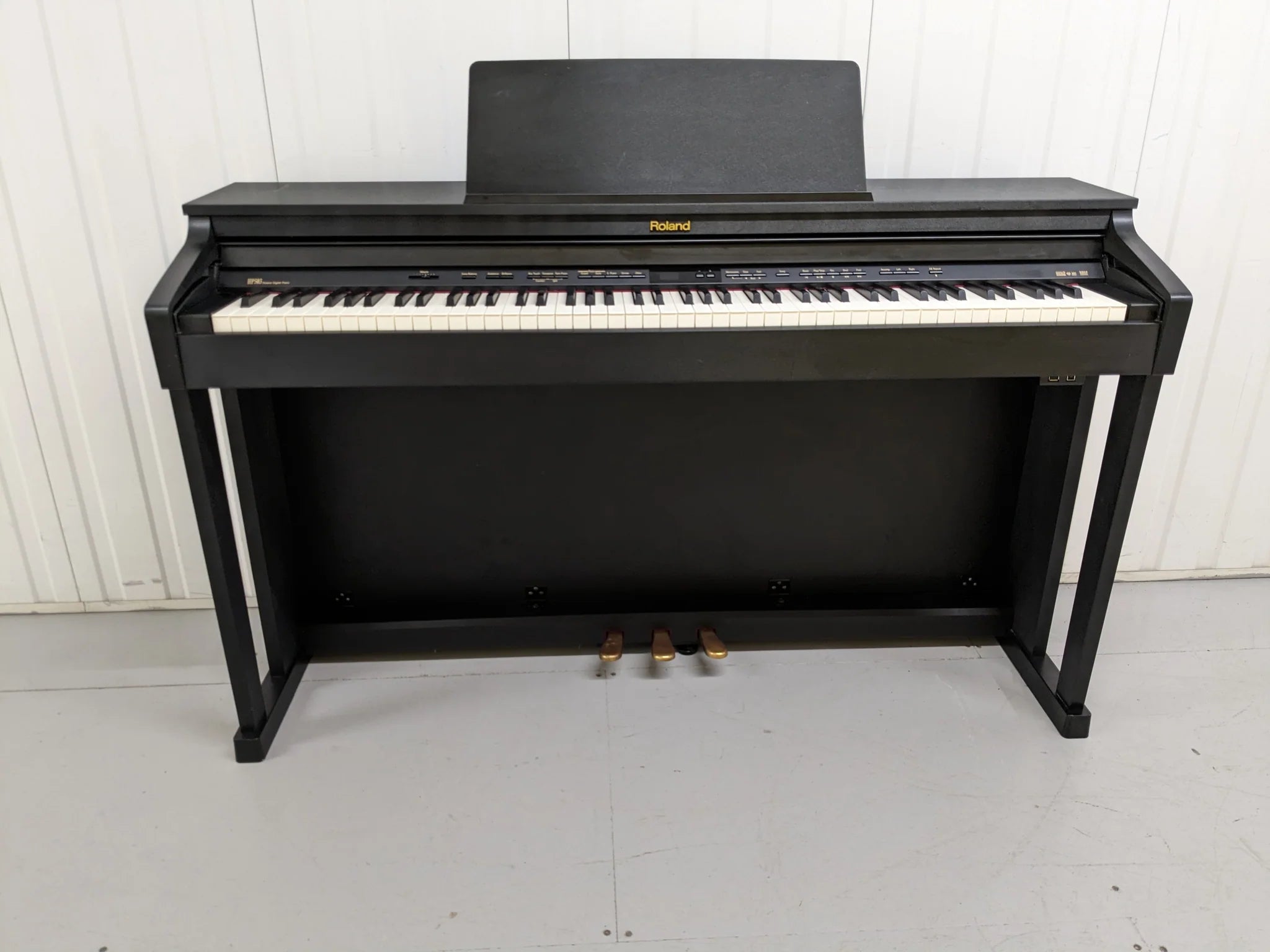 Roland HP503 digital piano and stool in satin black finish stock numbe –  Sulinda Music