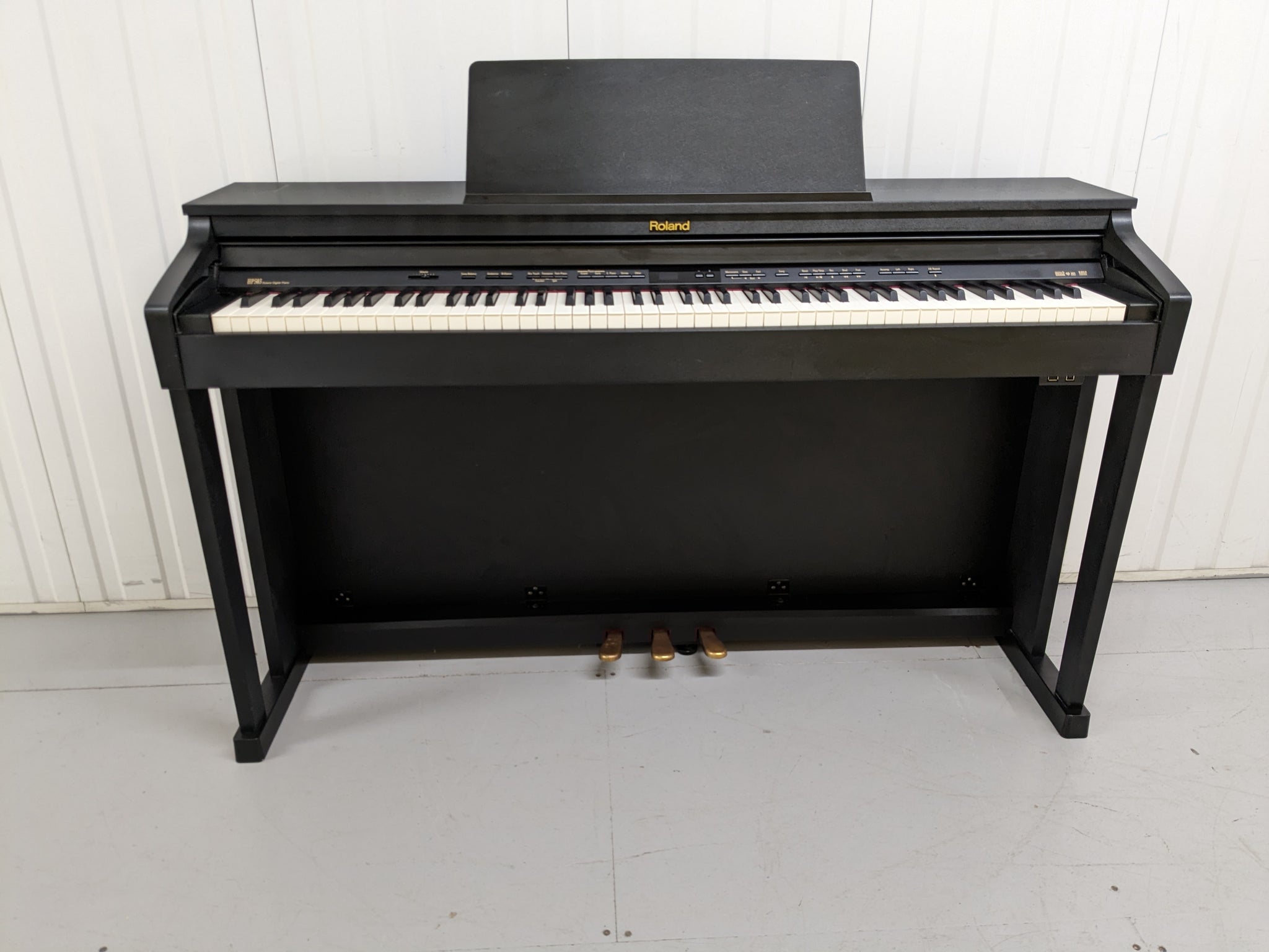 Roland HP503 digital piano and stool in satin black finish stock numbe –  Sulinda Music