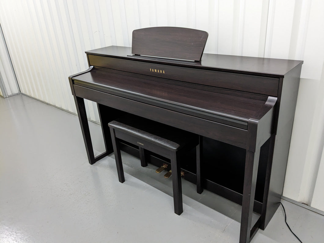 Yamaha Clavinova CLP-535 digital piano in dark rosewood + stool stock # 23264