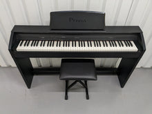 Load image into Gallery viewer, Casio Privia PX-760 Slim Digital Piano and stool satin black stock number 23278
