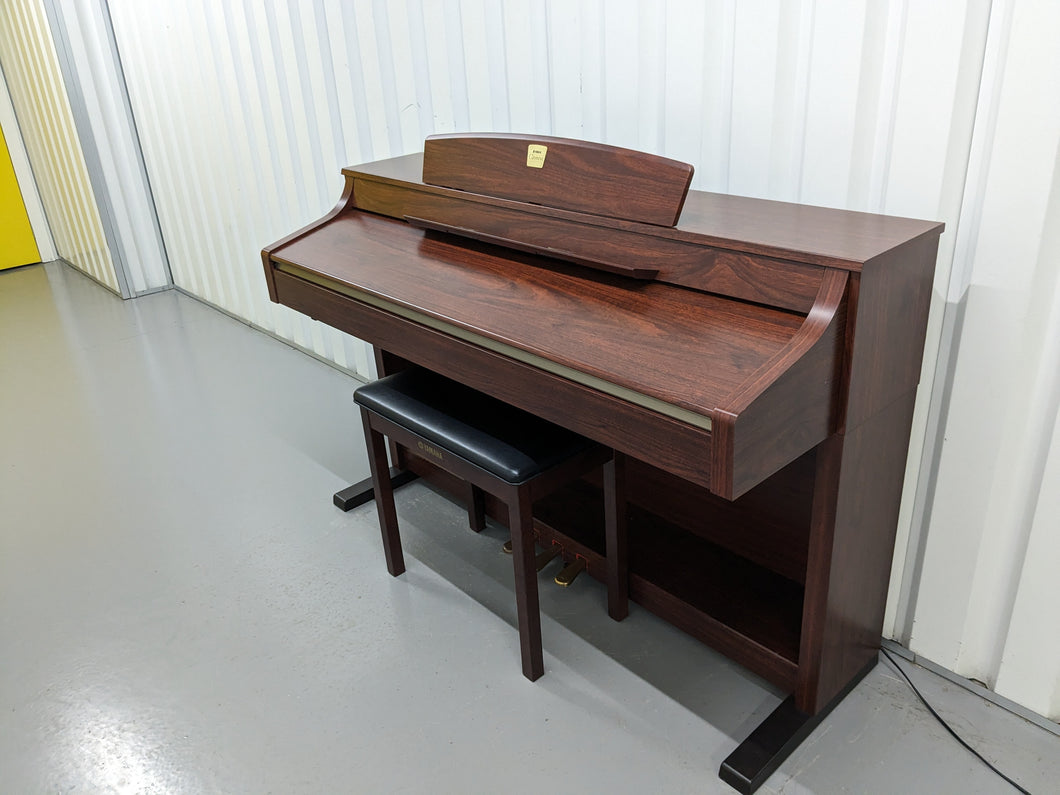 Yamaha Clavinova CLP-340 Digital Piano and stool in mahogany stock # 23280