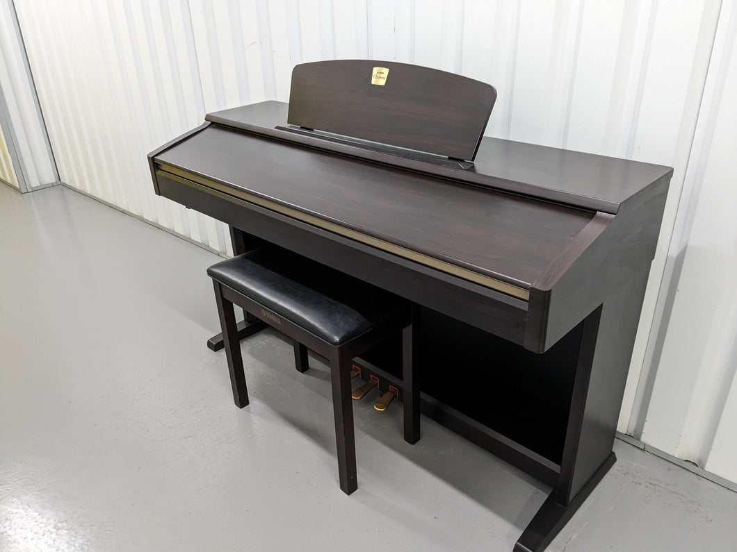 Yamaha Clavinova CLP-120 Digital Piano and stool in dark rosewood stock #23283