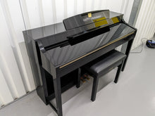 Load image into Gallery viewer, YAMAHA CLAVINOVA CLP-370PE DIGITAL PIANO + STOOL IN GLOSSY BLACK stock nr 23290
