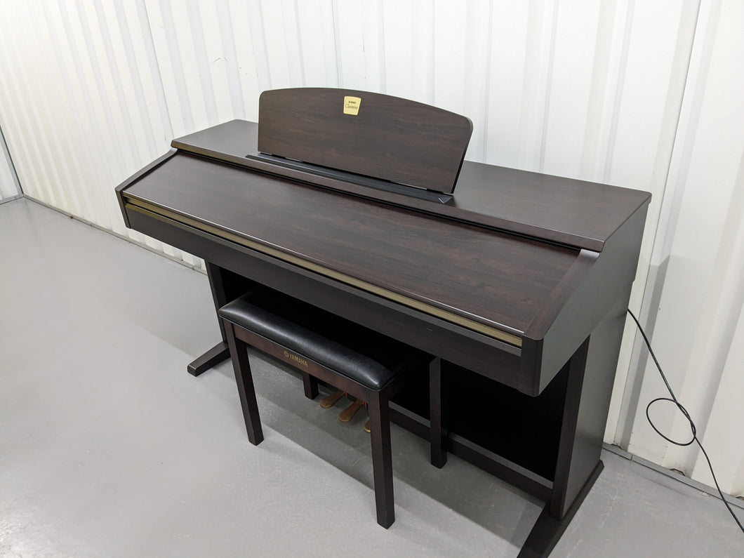 Yamaha Clavinova CLP-120 Digital Piano and stool in dark rosewood stock #23292