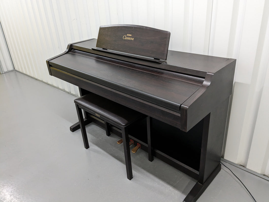 Yamaha Clavinova CLP-840 Digital Piano and stool in dark rosewood stock #23310