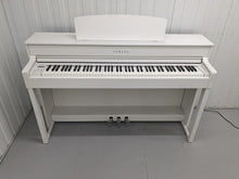 Load image into Gallery viewer, Yamaha Clavinova CLP-545 digital piano in satin white with stool. stock nr 23369
