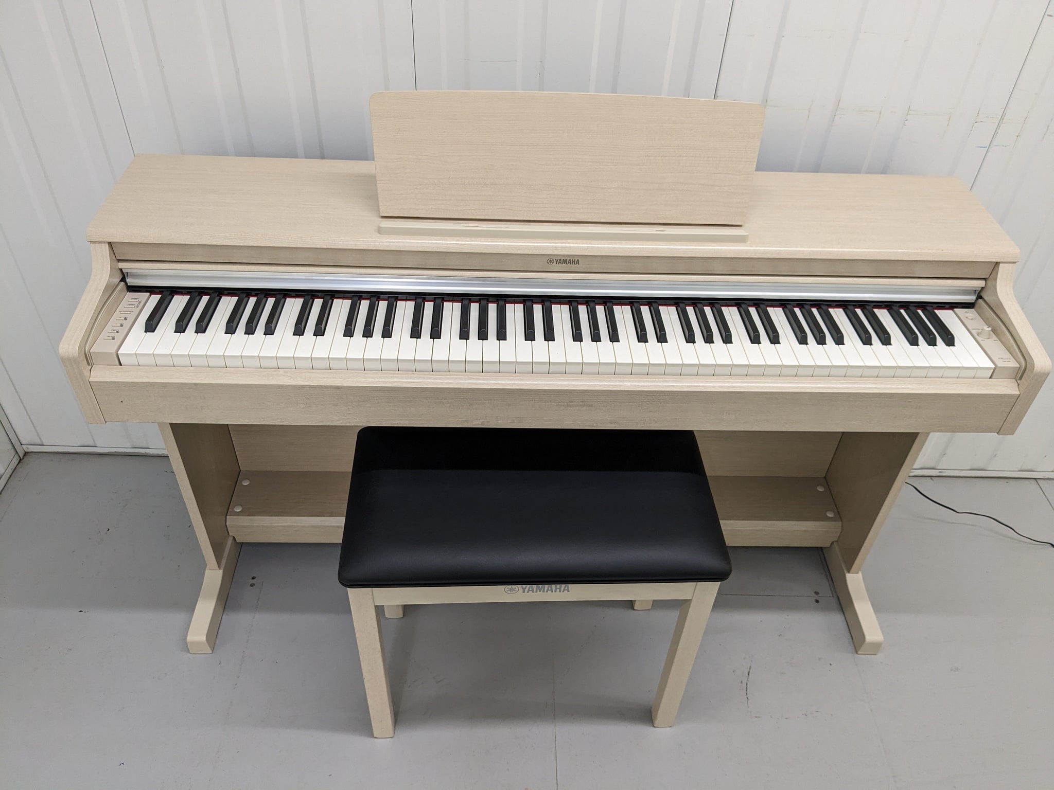 Yamaha Arius YDP-164WA digital piano and stool in white ash stock