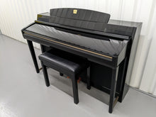 Load image into Gallery viewer, Yamaha Clavinova CLP-280 in Polished glossy black + matching stool stock # 23404
