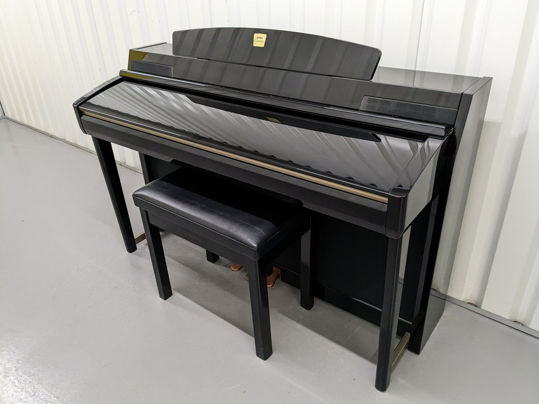 Yamaha Clavinova CLP-280 in Polished glossy black + matching stool stock # 23404