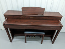 Load image into Gallery viewer, Yamaha Clavinova CLP-535 digital piano and stool in mahogany finish stock number 23418
