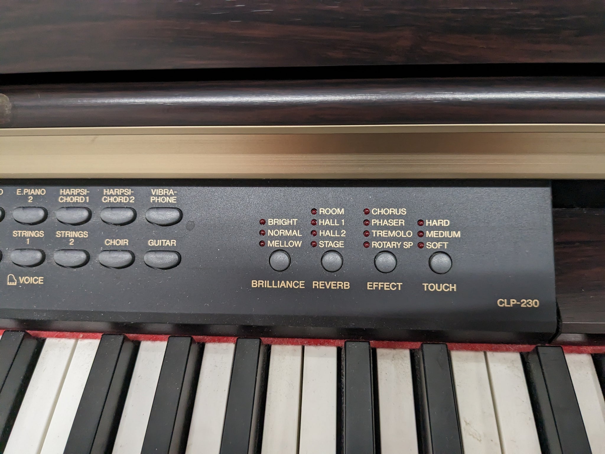 Yamaha Clavinova CLP-230 Digital Piano and stool in dark rosewood