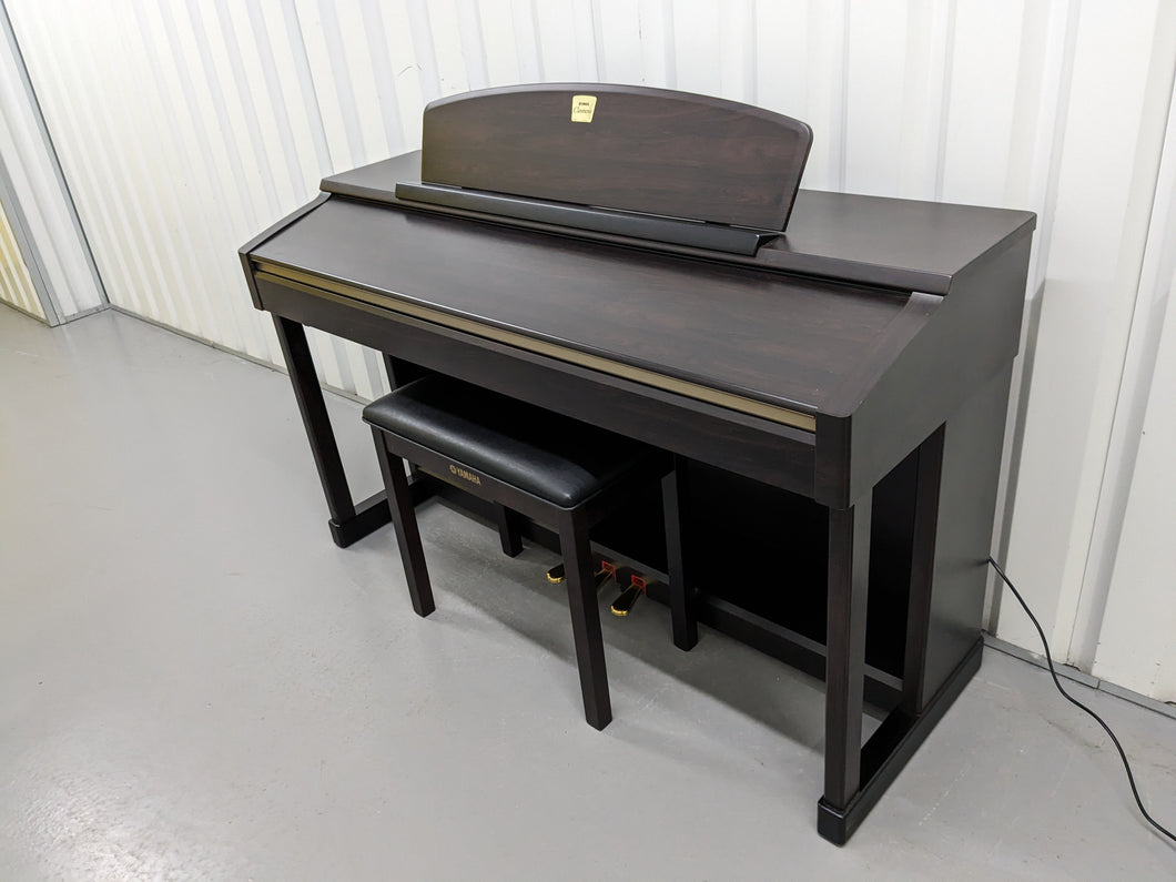 Yamaha Clavinova CLP-150 Digital Piano and stool in dark rosewood stock #23443