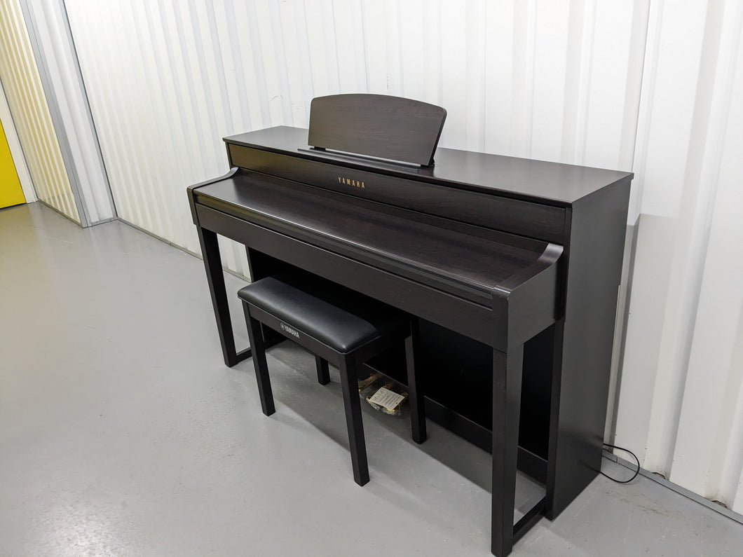 Yamaha Clavinova CLP-535 digital piano and stool in dark rosewood stock #23448