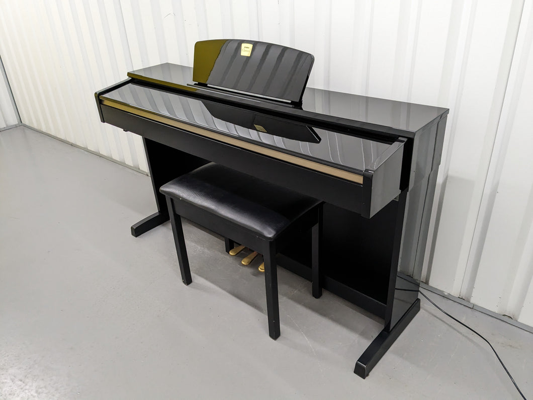 Yamaha Clavinova CLP-320PE Digital Piano and stool Glossy Black stock no 23453