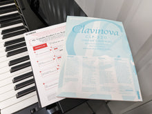 Load image into Gallery viewer, Yamaha Clavinova CLP-320PE Digital Piano and stool Glossy Black stock no 23453
