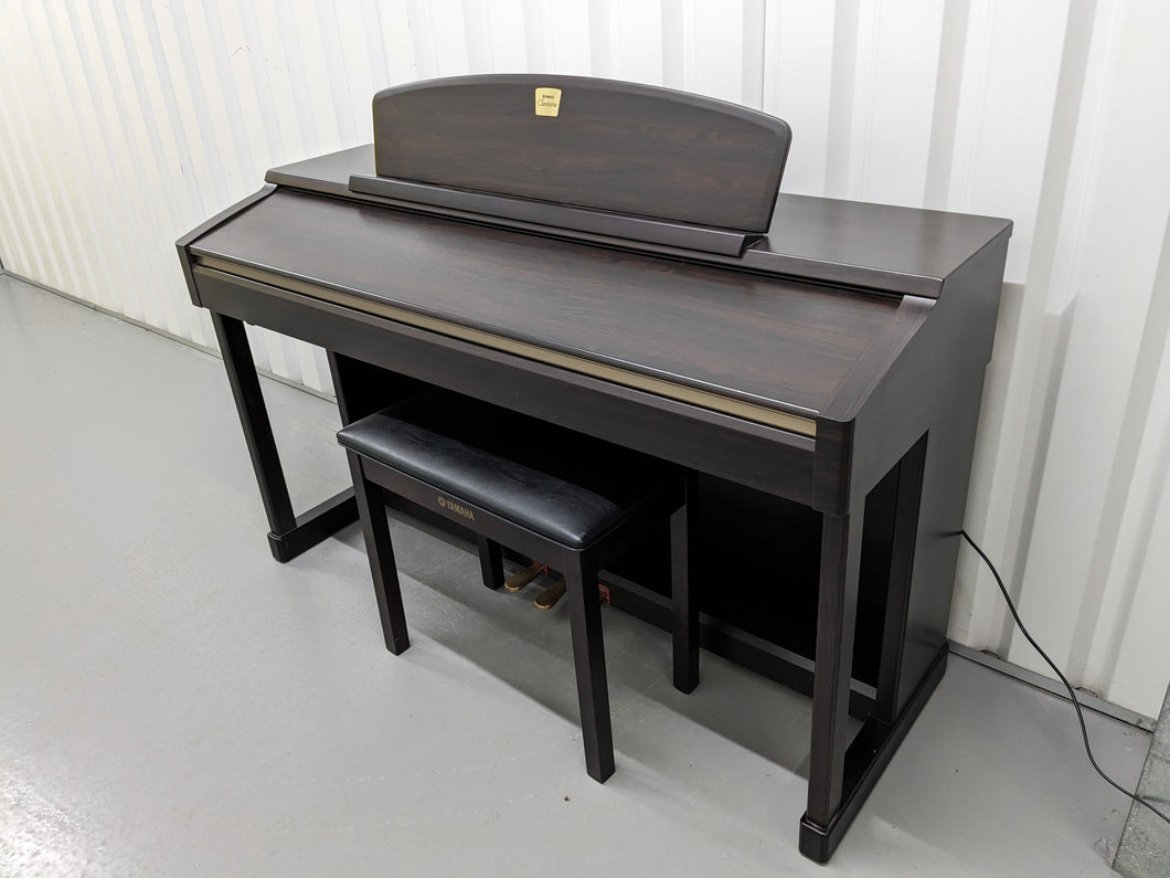 Yamaha Clavinova CLP-150 Digital Piano and stool in dark rosewood stock #23460