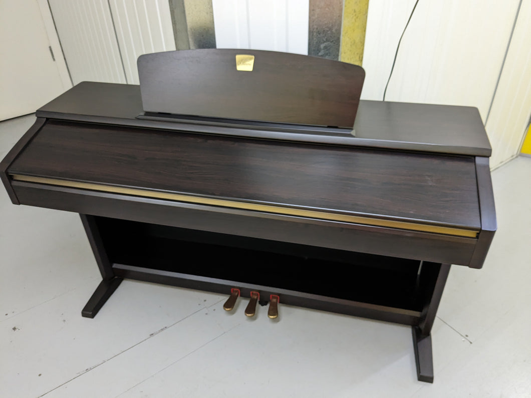 Yamaha Clavinova CLP-120 Digital Piano and stool in dark rosewood stock #23470