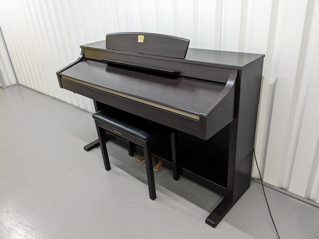 Yamaha Clavinova CLP-340 Digital Piano and stool in dark rosewood stock # 23473