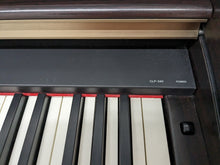 Load image into Gallery viewer, Yamaha Clavinova CLP-340 Digital Piano and stool in dark rosewood stock # 23473
