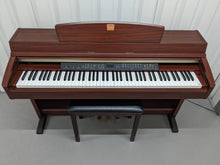 Load image into Gallery viewer, Yamaha Clavinova CLP-240 Digital Piano and stool mahogany finish stock nr 23481
