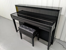 Load image into Gallery viewer, Yamaha Clavinova CLP-685 digital piano and stool in glossy black polished ebony stock number 23491
