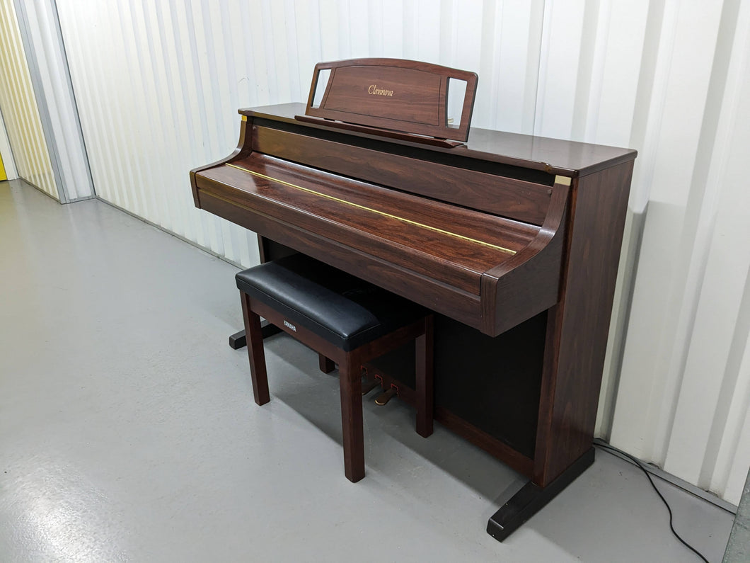 Yamaha Clavinova CLP-880 digital piano and stool in mahogany finish stock number 23492
