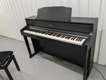 Load image into Gallery viewer, Roland HP605 digital piano and stool in satin black finish stock number 23489
