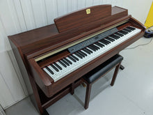 Load image into Gallery viewer, Yamaha Clavinova CLP-240 Digital Piano and stool mahogany finish stock nr 23490

