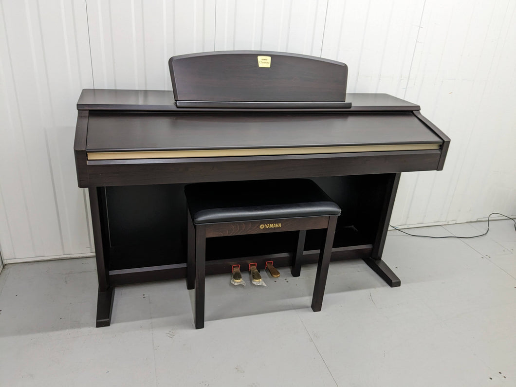 Yamaha Clavinova CLP-130 Digital Piano and stool in dark rosewood stock #23505