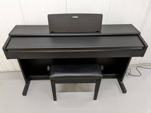 Load image into Gallery viewer, Yamaha Arius YDP-144 digital piano and stool in satin black finish stock #23504
