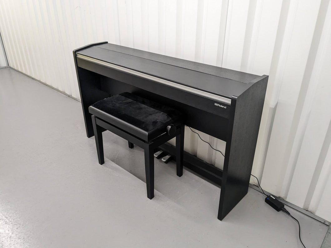 Roland F140R digital piano and stool in satin black finish stock number 24009