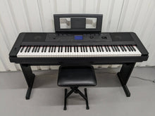 Load image into Gallery viewer, Yamaha DGX-660 black portable grand piano keyboard + stand + stool stock #24012
