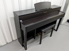 Load image into Gallery viewer, Yamaha Clavinova CLP-635  Digital Piano and stool in dark rosewood stock #24029

