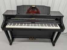 Load image into Gallery viewer, Roland HP508 digital piano and stool in polished glossy black stock number 24054
