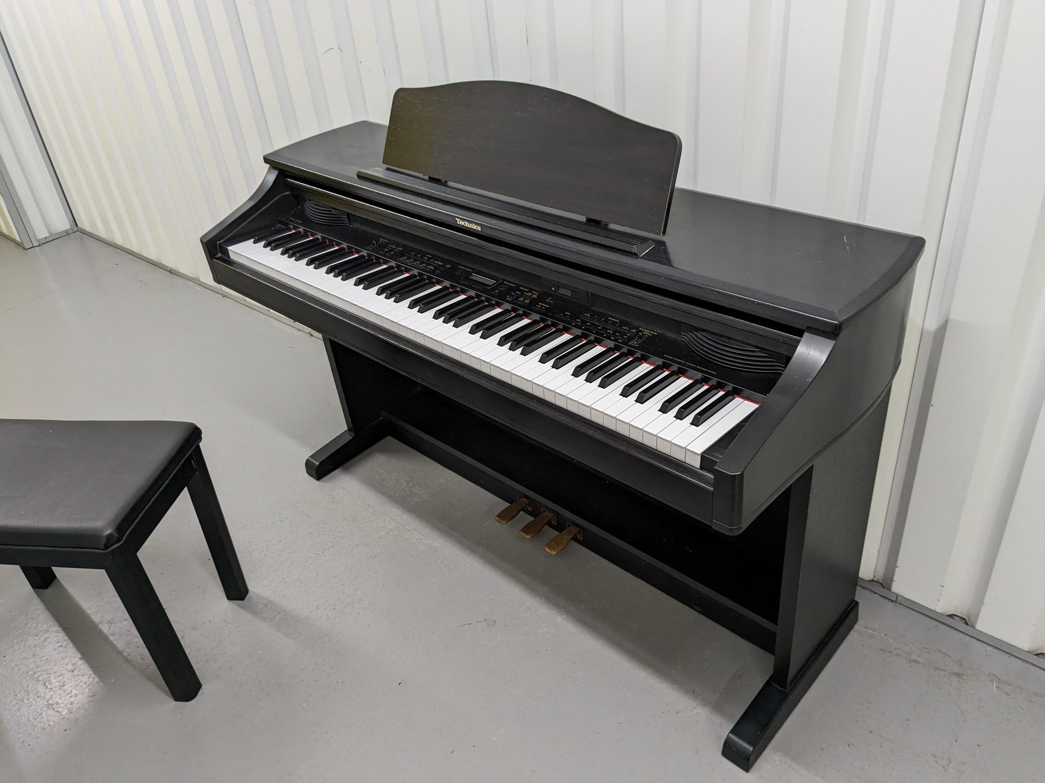 TECHNICS SX-PX665 DIGITAL PIANO AND STOOL IN DARK ROSEWOOD stock